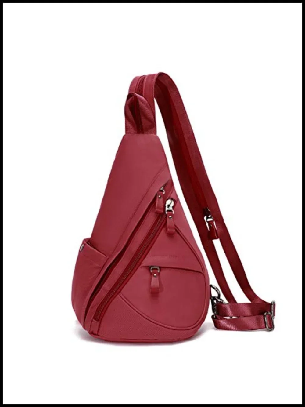 Nylon Sling Bag Small Crossbody Backpack Casual Daypack Multipurpose Rucksack